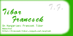 tibor francsek business card